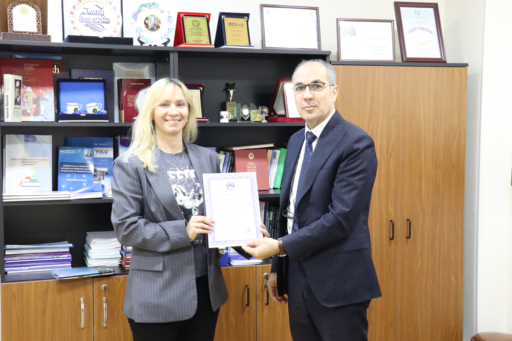 Polşanın Rzeszow Universitetinin nümayəndəsi  Azərbaycan Universitetində səfərdə olub