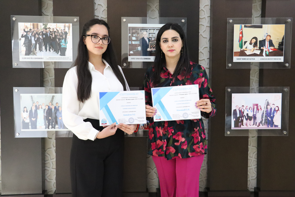 Tələbə Nərmin Səmidovanın məqaləsi  beynəlxalq elmi jurnalda çap olunub